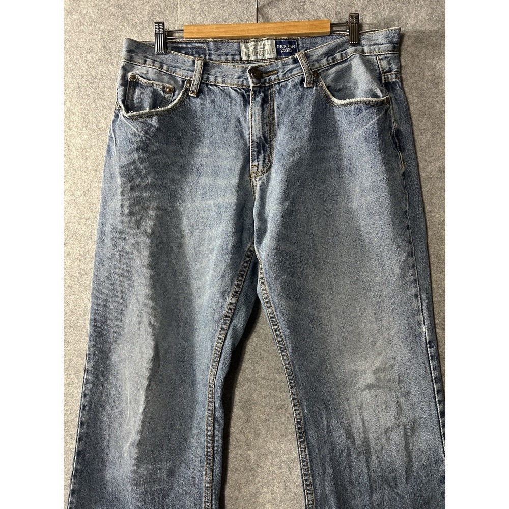 Aeropostale Benton Original Bootcut Jeans 36x32 Light Wash Faded Distressed Y2K